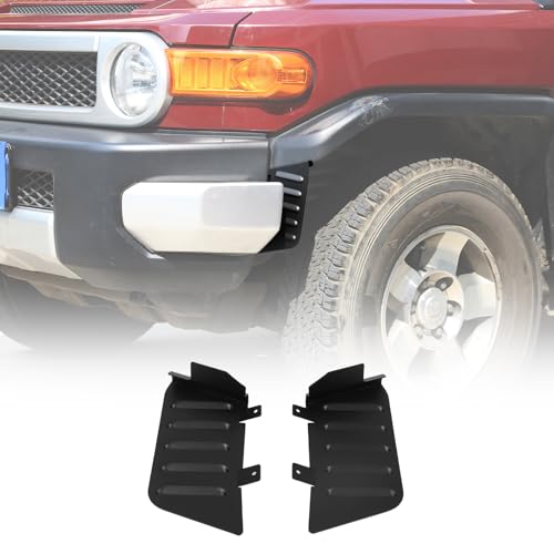 Image of Front Wheel Eyebrow Mud Flaps Compatible with Toyota FJ Cruiser 2007-2021, Aluminum Car Front Wheel Eyebrow Gap Splash Guards Mudguards Protection Accessories, 2PCS