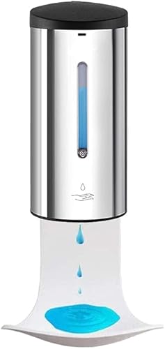 Miniatura 6 de Jefaniim Bandeja de goteo para dispensador automático de jabón, soporte de pared y dispensador de desinfectante de manos, 2 piezas, color blanco