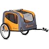 Schwinn 13-SC315 Rascal Bike Pet Trailer, For Small and Large Dogs, Lightweight, Tow with Bicycle, Up to 50 lbs. Small, Orange/Grey