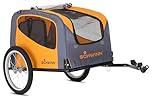 Schwinn Rascal Bike Pet Trailer, for Small and Large Dogs, Lightweight, Tow with Bicycle, Up to 50 lbs. Small, Orange/Grey