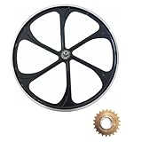 CDHPOWER 26' Rear Mag Wheel 135mm w/22T Freewheel, Aluminum Alloy Wheel Black