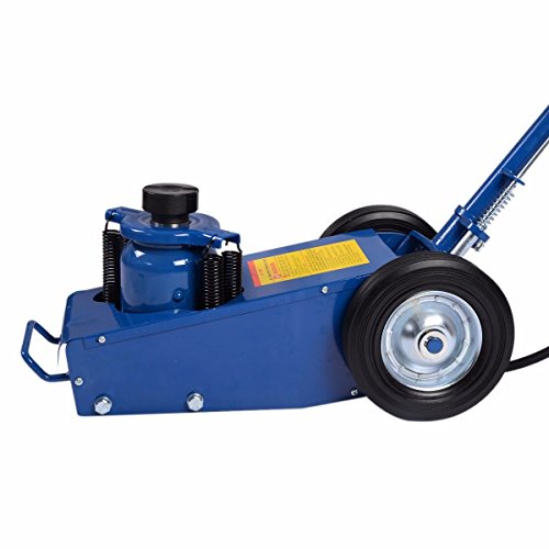 Blue 22 Ton Air Hydraulic Floor Jack Adjustable Angle Lifting Tool w/ 4