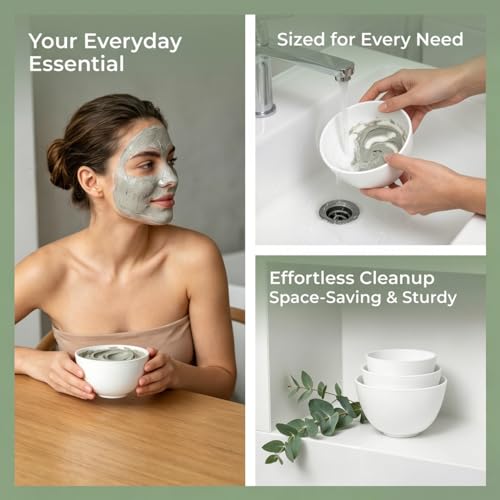 Set 3 tazones de silicona para mascarilla facial miniatura 5