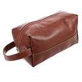 Gatuida Neceser de Viaje para Hombre en Cuero PU Marrón, Bolsa Portátil Multifuncional para Artículos de Aseo y Cuidado Personal, Organizador Compacto Adecuado para Viajes de Negocios