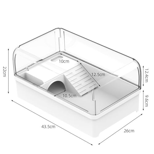 Terrarium Tortue avec Plateforme de Séchage et Grand Aquarium