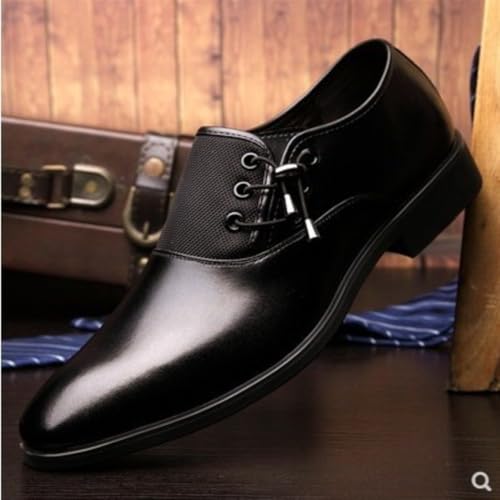 Dress Shoes for Men Men's Pointed Low Top Breathable Solid Color Dress Shoes for Formal and Casual Wear3