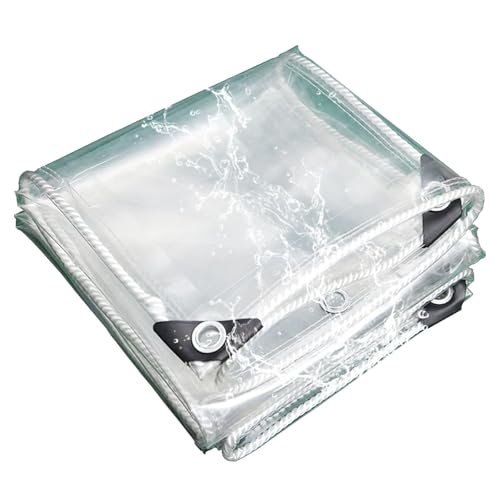Lona protectora transparente 155 x 160 cm multiusos exterior 2