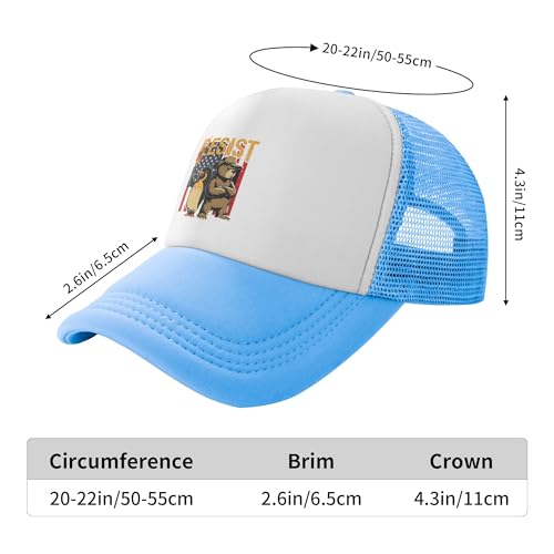Vetrova FDT Resist Penguin Bear Trucker Hats I Stand with Penguin Hat Adjustable Mesh Back Baseball Cap for Kids3