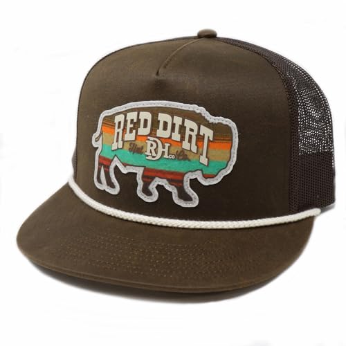 Image of Red Dirt Hat Company Buffalo Patch Adjustable Snapback Hat