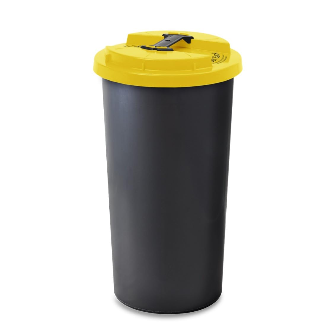 KUEFA BSC LA 60L Mülleimer, Müllsackständer, Gelber Sack Ständer, inkl. Klemm-Ring und Laserbeschriftung, stabil, strapazierfähig, geruchsdicht, auslaufsicher (Gelb, Gelber Sack)