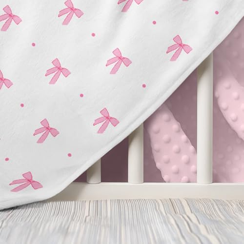 Image of SANDJEST Bear Minky Blanket 30 x 40 Inches, Gift for Christmas Birthday