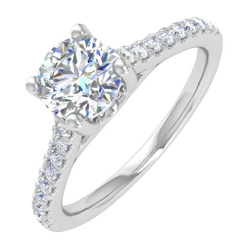 1/2 Carat Diamond Solitaire Engagement Ring in 14K Gold