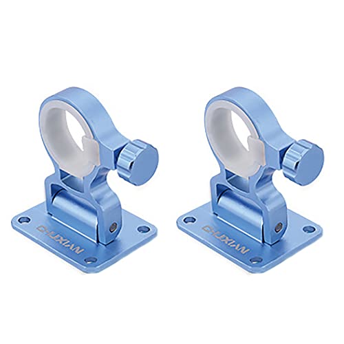 Lanx. 2個セット ネジ8本 付き クーラーボックス ポールホルダー ロッドホルダー 傘立て 竿立て 竿掛け パラソル 釣り竿 ホルダー 釣り 置き竿 釣竿ホルダー ボックス用 固定器 アクセサリー スタンド イス カスタム カスタムパーツ 金 収納バ