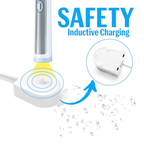 Image of 2 Pin 240V Replacement Charger Base Compatible with Philips Sonicare Electric Toothbrush HX6100, Travel Charger Compatible with Philips Sonicare HX3000 / HX6000 / HX8000 / HX9000 Series