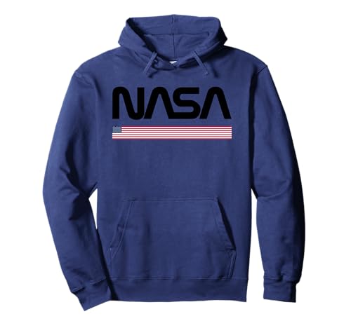 Image of NASA Worm Logotype - Symbol of NASA Pullover Hoodie