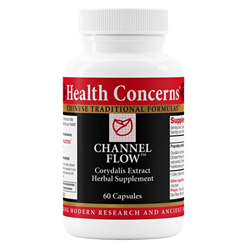 Health Concerns Channel Flow – Muscle Relaxation & Pain Support Supplement for Men & Women – Corydalis Root Extract – Chinese Herbal Formula for Headaches, Joint & Menstrual Discomfort – 60 Capsules