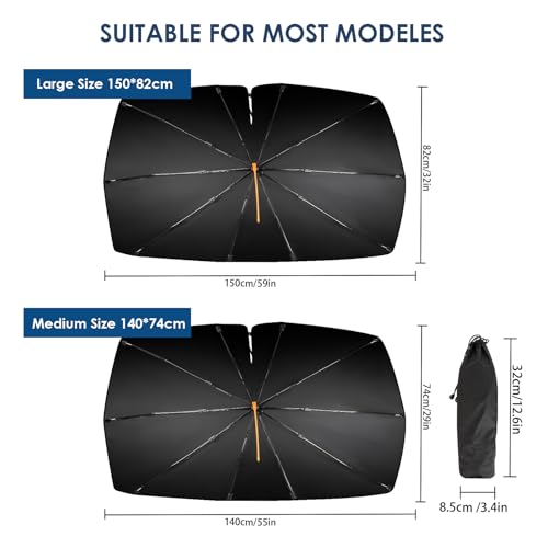 Pare-soleil voiture pliable 140 * 74cm pare-brise avant anti-UV