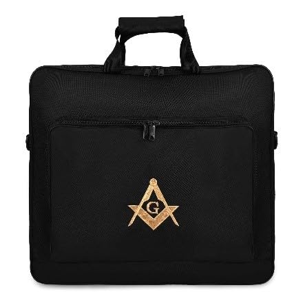 Funda suave para delantal de regalia masónica (MM/WM, Provincial), con emblema de Maestro Masón – Bolsas y estuches para masones miniatura 1