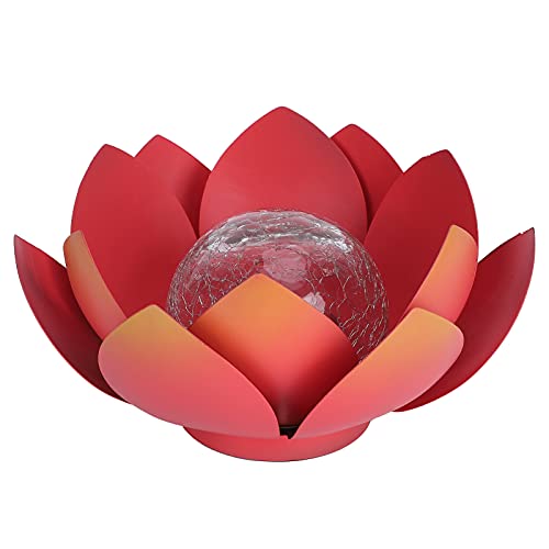 Lampe de lotus solaire pour une ambiance zen sur la table de terrasse
