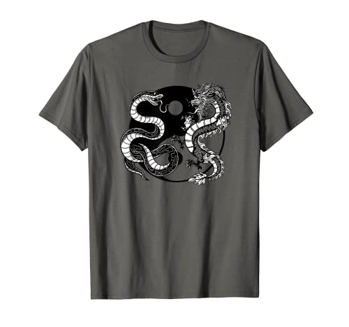 Ying Yang Dragón y serpiente, equilibrio y armonía Camiseta