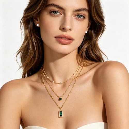 Image of NEWITIN 49 Pieces Gold Jewelry Set for Women Fashion Costume Jewelry Gold Plated Necklace Bracelet Ring Earrings Set for Women