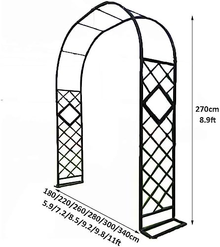 Support de plante grimpante en métal arche blanche pour tuteurer grand rosier - 3