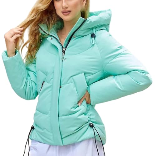 Doudoune courte d'hiver Kelsiop pour femme avec col montant chaud