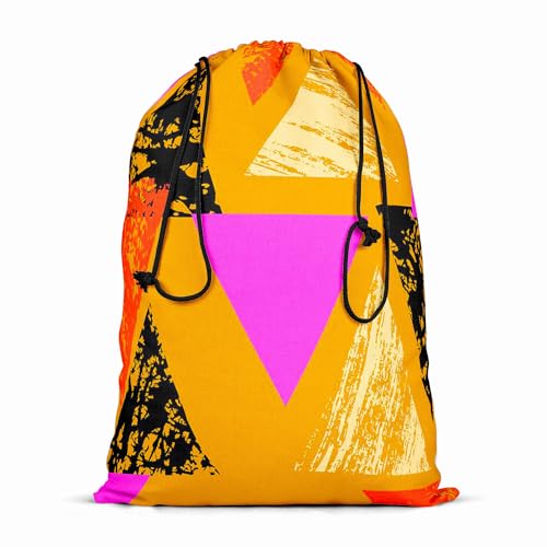 Image of ArtzFolio Mixed Triangled D3 | Reusable Sack Bag | Bag for Gym, Storage, Vegetable & Travel