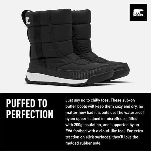 Sorel Boy's Snow Boot, Black, 11 us Little Kid | Image 1