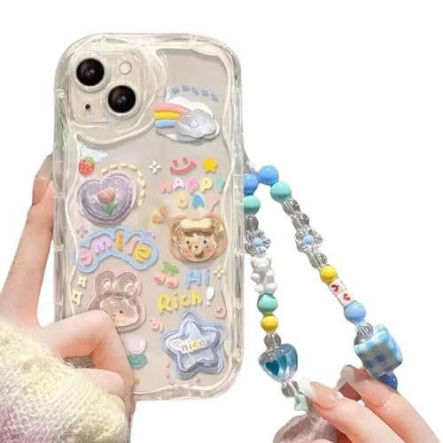 Coque iPhone avec longe de chaîne de téléphone ours pour ne plus jamais faire tomber son mobile