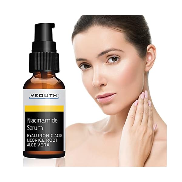 YEOUTH Niacinamide Serum for Face 10% with Hyaluronic Acid & Aloe Vera, Hydrating B3 Face Serum for Women & Men, Brightening Serum, Enhancing Skin Care 1oz