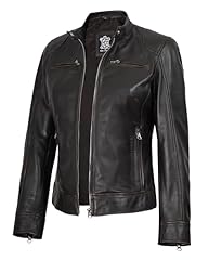 Dodge Dark Brown Leather Jacket Women