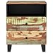 Industrial Bedside Cabinet with Drawers, Mango Wood and Engineered Wood Nightstand for Modern Bedroom Storage Multicolor, 13.0 x 19.7 x 24.4 in