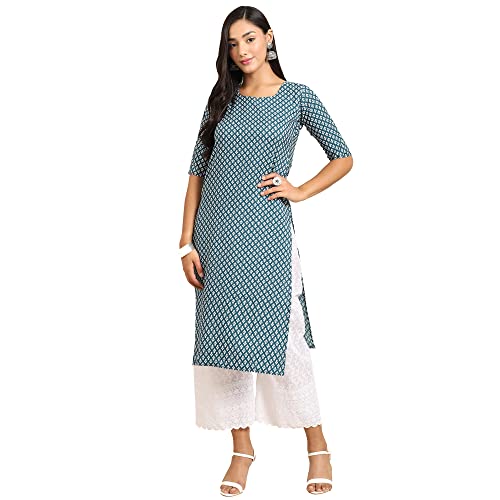 Image of Pinkmint Women's Crepe Digital Print Straight Kurta