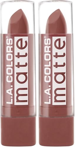 Image of L.A. COLORS Matte Lip Color, Caramel Cream CML545 (Pack of 2)