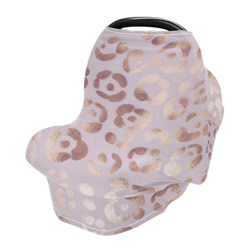 Leopard Print Cheetah Rose Gold Nursing Cover Breastfeeding Scarf...