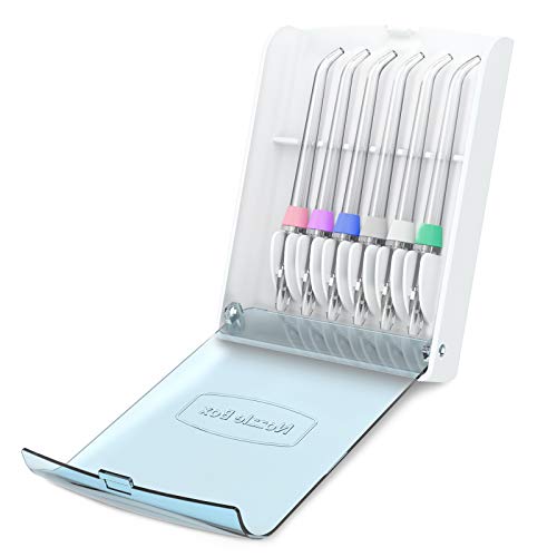 Replacement Tips for Waterpik Water Flosser, Storage Case & 6 Tips Combo