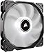 Corsair AF140, Air Series, 140mm LED Ventilateur Silencieux - Blanc (Pack Individuel)