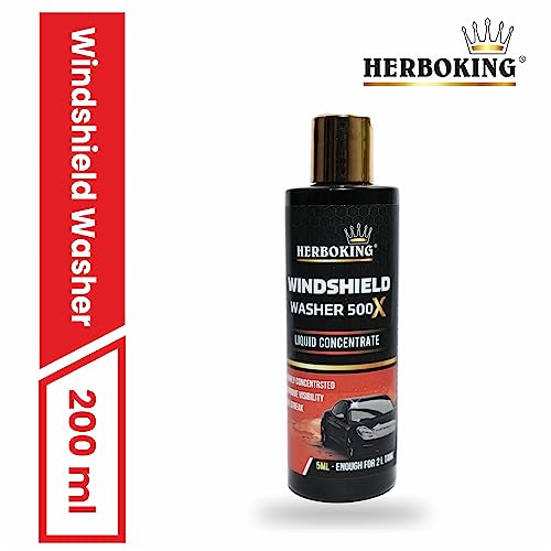 Image of Windshield Washer 500x Fluid Concentrate(5 mL Enough for 2 L Tank) up to 40time use Improves Visibility Safe for Rain Reamove Dirt (200ml)