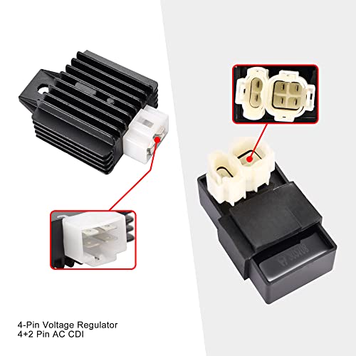 Goofit Ignition Coil Cdi Solenoid Relay Voltage Regulator Kit For Gy6 50Cc 125Cc 150Cc Engine Atv Go Kart Dirt Bike Pit Bike Scooter Moped #TOP2