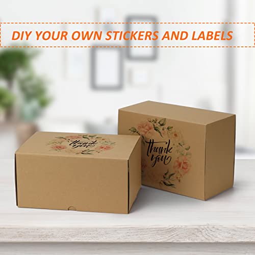 Image of HORLIMER 10x7x5 inches Shipping Boxes Set of 20, Brown Corrugated Cardboard Box Literature Mailer