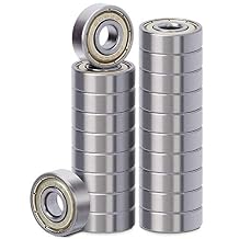 20 Pack 608 ZZ Ball Bearing, Bearing Steel & Double Iron Sealed Miniature Deep Groove 608 zz Bearings for Skateboards, Inline Skates, Scooters, Roller Blade Skates & Long Boards 8mm x 22mm x 7mm