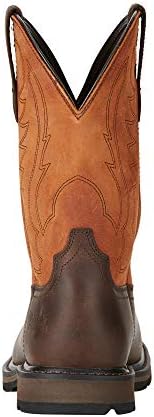 Ariat Mens Groundbreaker Wide Square Toe Steel Toe Work Boot Brown/Ember 7.5 Wide | Image 4
