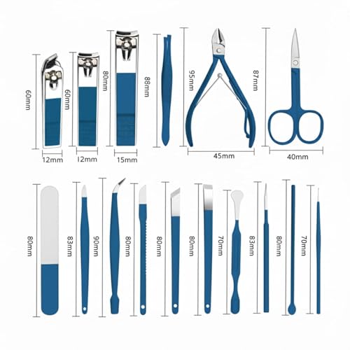 Image of Premium Nail Clipper Kit - Stainless Steel Manicure & Pedicure Set - Nail Care Tools for Hand & Feet - Includes Clippers, Cuticle Trimmers, File, Tweezers for Facial, Hand & Foot Care