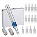 Produktbild Elektrischer Derma Pen mit 12 Stück Nadelpatrone 12 Pin Dermaroller Kabellos verstellbar von 0,25 mm bis 2,5 mm, ideal für die Hautpflege, bei Falten, Akne-Narben, Dehnungsstreifen (blau)
