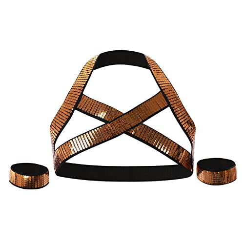 Image of Mens Harness Belt Nylon Elastic Body Shoulder Strap Sexy Halter Club Wear Cosplay Costume