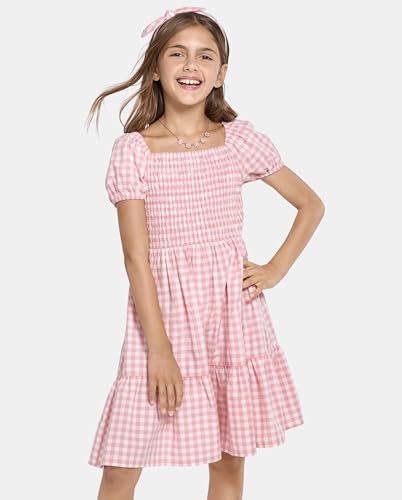 Image of The Children's Place girls Floral Smocked Babydoll Dress