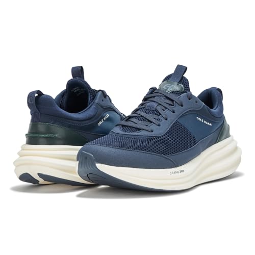 Cole Haan Cole Haan Men's Original Grand Quadstreak Running Sneakers, Navy Blazer/Java/Ivory, 12-M US