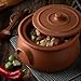 Hakan Suphan Handmade 7.6-Quart Large Clay Cooking Pot with Lid, Natural Unglazed Cookware, Terracotta Cazuela, Casserole Dish, Rice Cooking, Stewpot, Korean, Indian, Mexican Dish 7.2 L