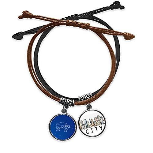Bracelet bélier ajustable en cuir fini les bijoux fragiles qui ne tiennent pas au poignet
